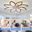 Ventilateur de plafond 35,4 po avec lumières, télécommande 3 températures de couleur, ventilateur à 6 vitesses