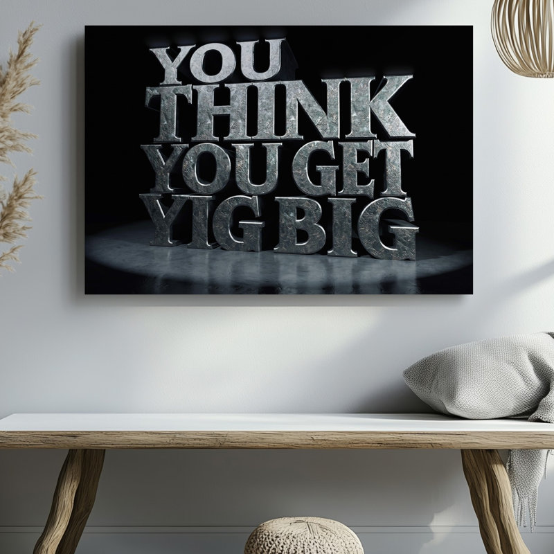 Reproduction d'art sur toile, "Composition visuellement saisissante" avec texte empilé "Bold Stacked", H 9 po x l 12 po