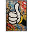 Graffiti, pouce levé à la main, Pop Art, impression sur toile encadrée-1789443688-1789443690
