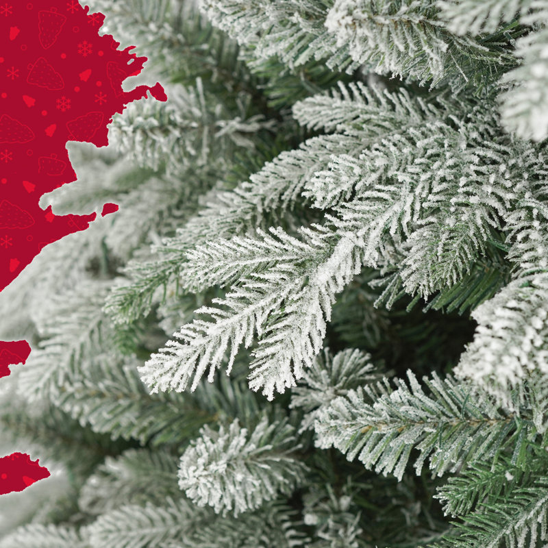 Arbre de Noël artificiel en polyéthylène 7 pi avec 2 couronnes, décorations pour Noël