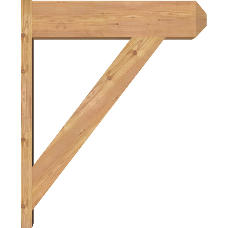 Artisan traditionnel en bois rustique, Cèdre rouge occidental l 7 1/2 po (lisse), P 28 po x H 34 po