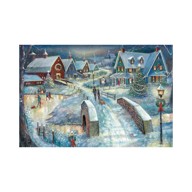 Home for the Holiday par Ruane Manning - reproduction d'art, H 40 po x l 60 po x 1,5 po, Aucun mat, Toile tendue