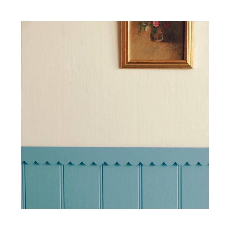 PRIMED (Pack of 5) Small Decorative Scallop Design Trims - 95 x 4cm -Edging MDF Wood (Moisture Resistant) - Dado Moulding for DIY