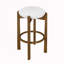 Tabouret de bar en bois rembourré, ensemble de 2-234279493-234279492