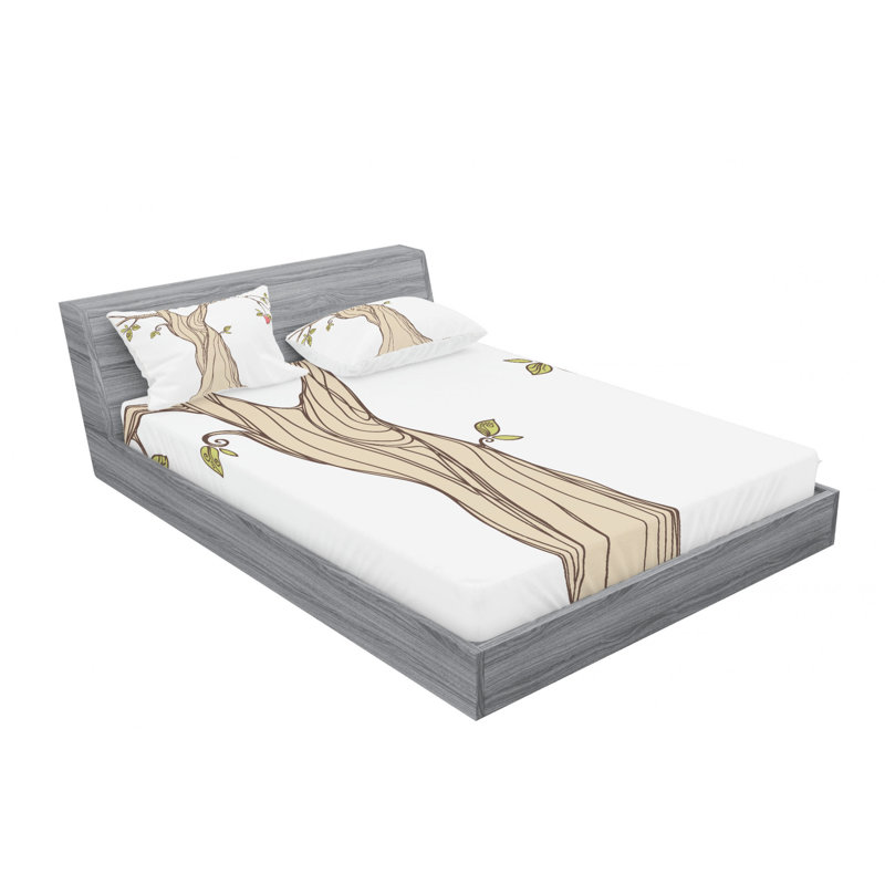 Microfiber Sheet Set, Queen Sheet Set with Fitted Sheet