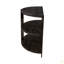 Console demi-lune avec 2 tablettes ouvertes