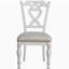 Chaise de bureau blanche victorienne de style victorien antique avec siège rembourré 1pc