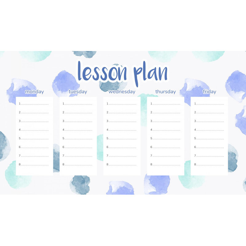 Magnetic Lesson Plan Pastel Spots