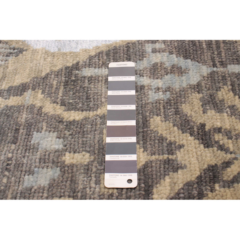 Tapis gris foncé unique 9 pi 2 po x 11 pi 7 po Sarita