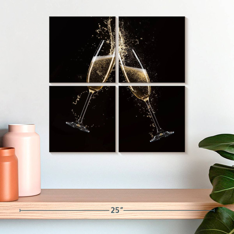 Yarlin Champagne Toast Splash, H 18 po x l 18 po