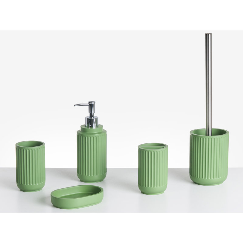 Bathroom Accessory Set, Green