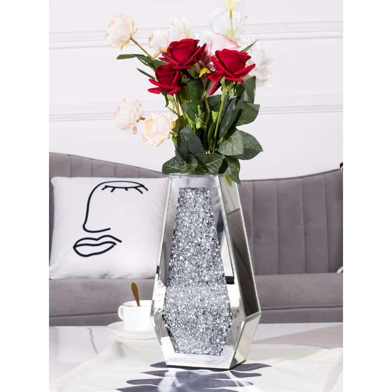 Vase de table d'intérieur en céramique Cerise, Argent argent