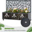 Boîte à fleurs en fer avec treillis 72 x 47 po Grid
