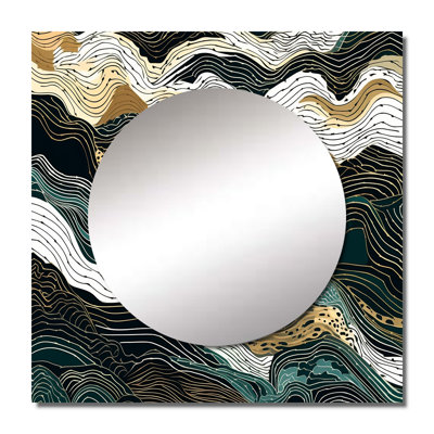 Pinchus - Minimalism Line Art Large Square Mirror For Wall Art Decor
