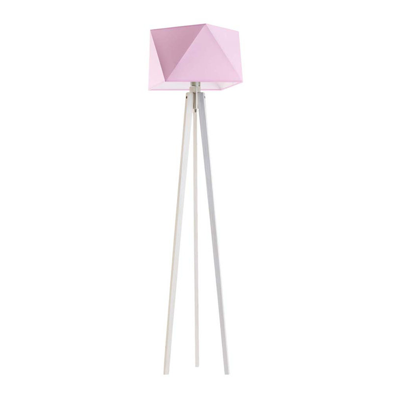Artis 151cm Tripod Floor Lamp, Light Pink, White