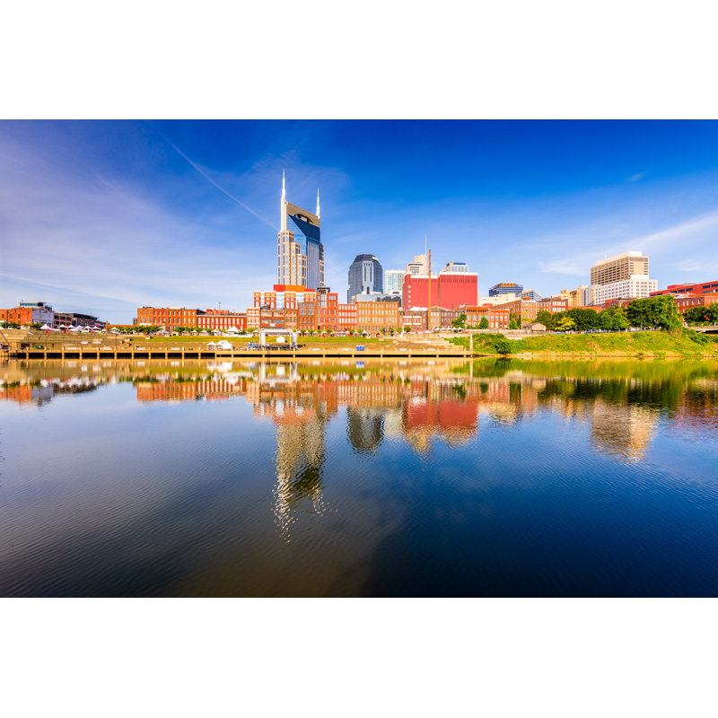Skyline Of Downtown Nashville - Wrapped Canvas Print, 30cm H x 46cm W