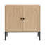 Buffet à panneaux cannelés de style minimaliste moderne de 31,5 pouces de large (ensemble de 3)