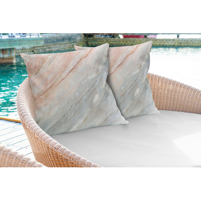 Marble Authentic Onyx Scratches Square Pillow Cover