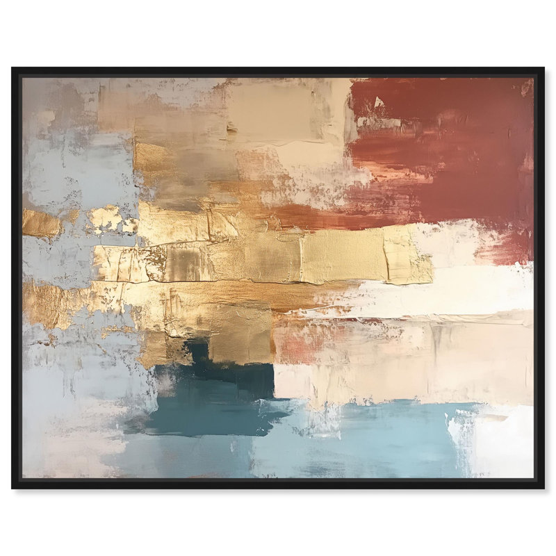 Art Remedy Earthy Abstracts, toile, H 21 po x l 17 po, Cadre flottant noir