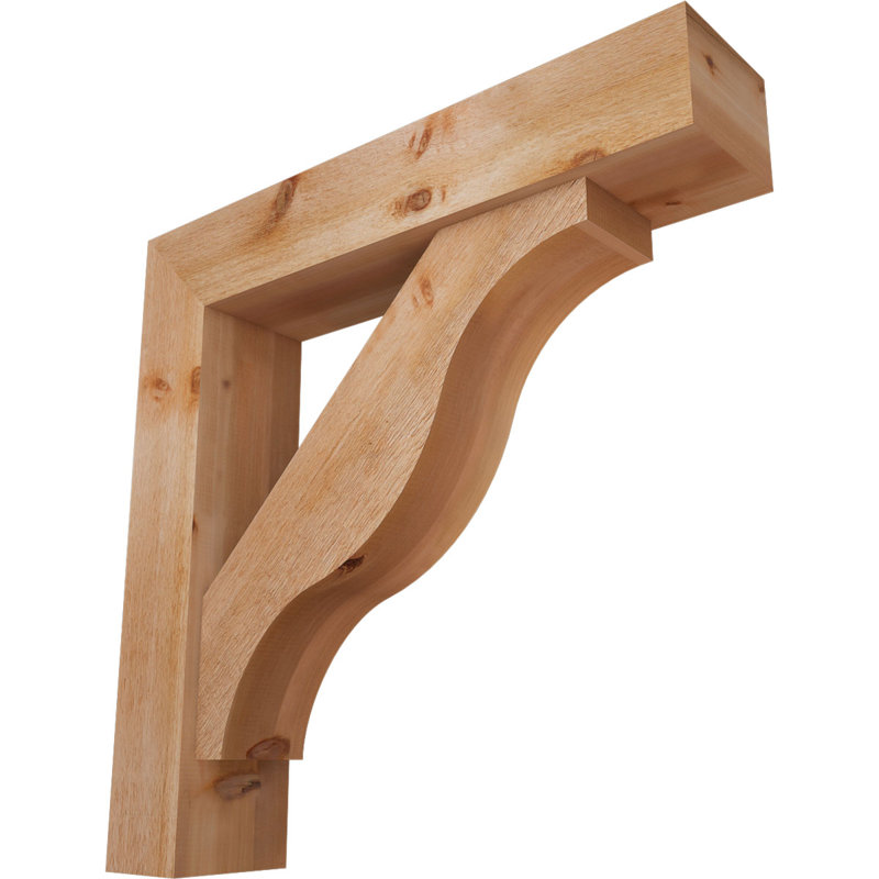 Support Funston Block avec support décalé, 38 x 38, Cèdre rouge occidental de l 8 po (scié brut)
