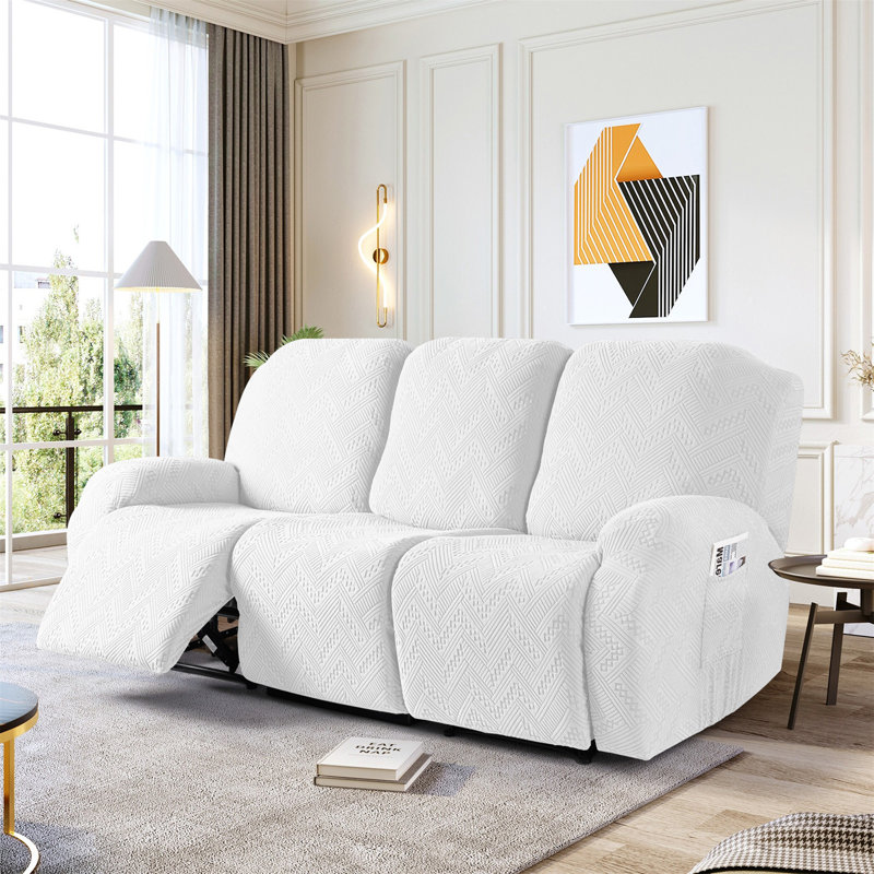 Housse extensible pour canapé 3 pièces Harriet, Ivoire ivoire