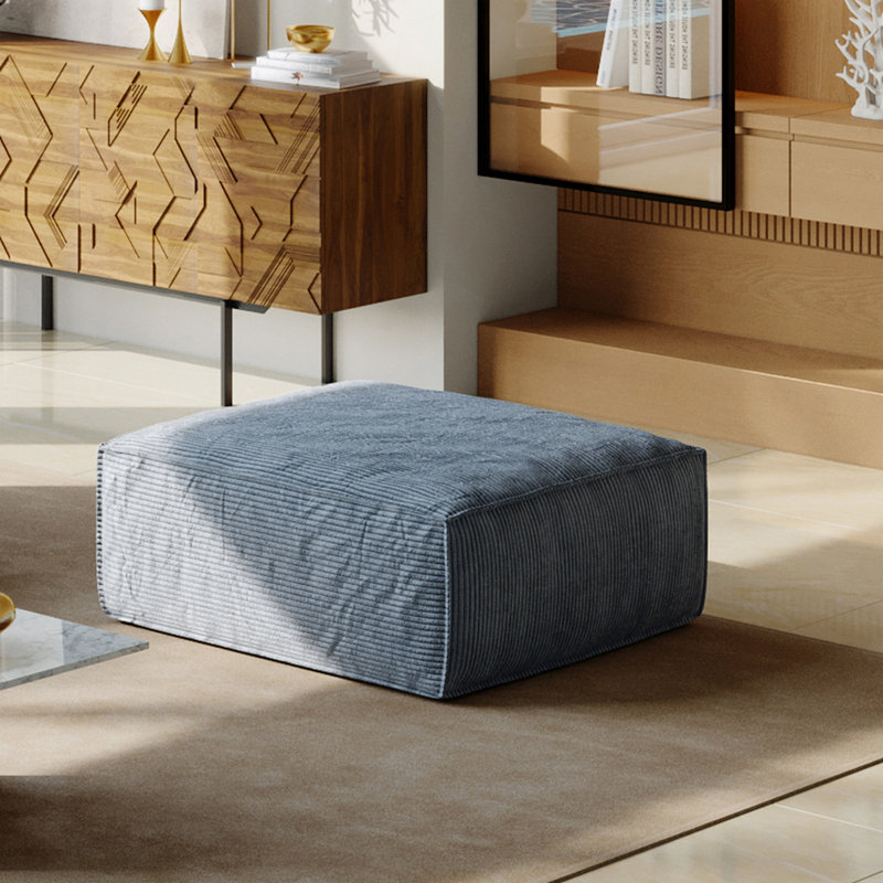 Canapé modulaire / repose-pieds gris foncé, Gris antique, H 11,02 po x l 10,63 po x P 34,25 po