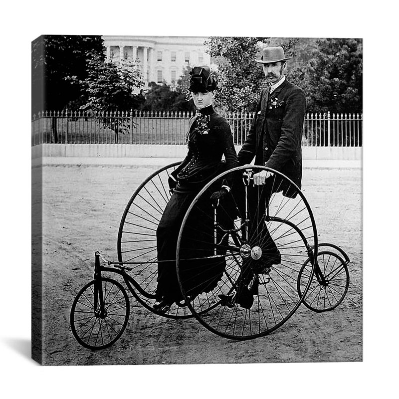 Reproduction de photo sur toile tendue, "tandem biclycle (deux sièges)", H 37 po x l 37 po x P 1,5 po