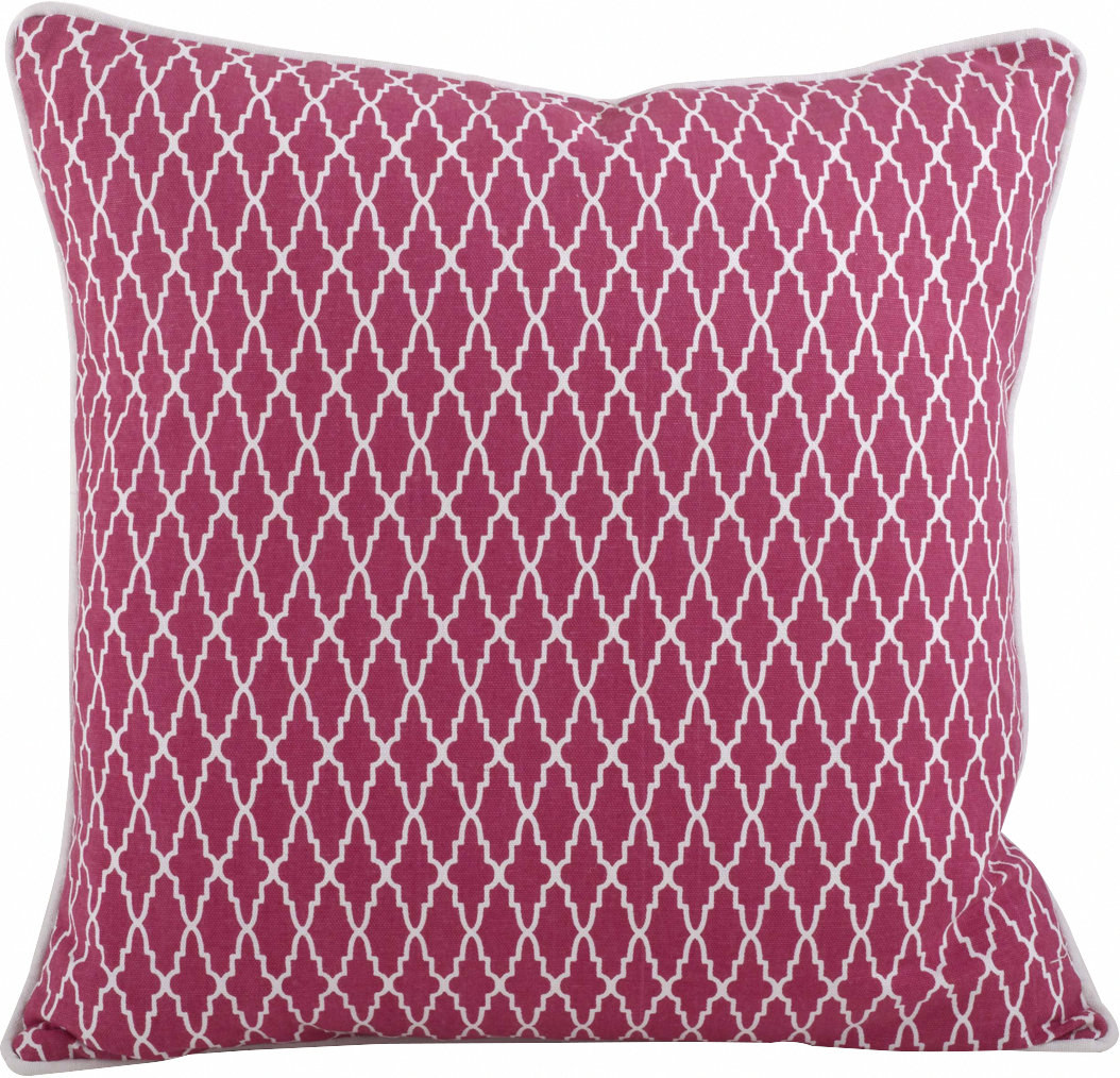 Las Palmas Cotton Throw Pillow, Tangerine, Cover Only