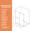 Lod 60 po X P 72 po H Porte de douche coulissante simple semi-sans cadre H en argent brillant avec verre transparent
