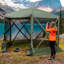 Pavillon de jardin hexagonal escamotable, pour l'extérieur
