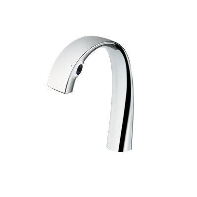 Single Hole Bathroom Faucet with Drain Assembly and ZN Electronic Touchless