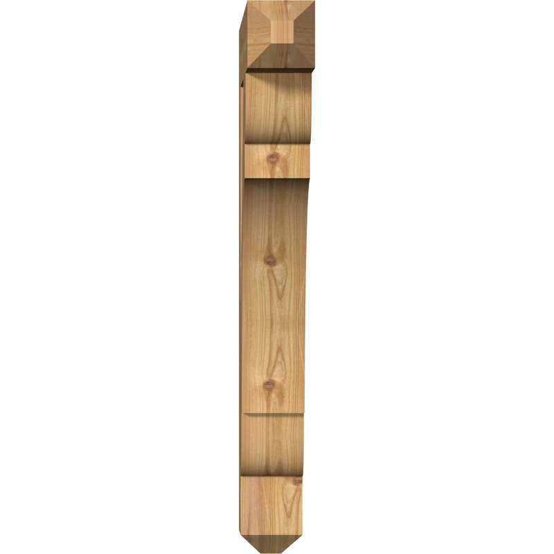 Olympic Craftsman Bracket, Western Red Cedar (Smooth), 30"H x 3.5"W x 18"D