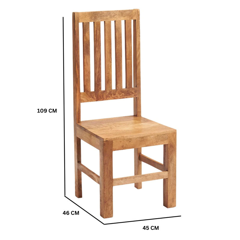 Adeliza Solid Wood Slat Back Side Chair