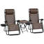 Ensemble de chaise à gravité zéro Outsunny avec table d'appoint, chaise inclinable pliante avec porte-gobelets et coussins, chaise longue réglable pour piscine, jardin, pelouse, plage-1515001414