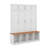 Farmhouse Hall Tree With Hanging Hooks, Mudroom Bench With Open Compartments-2007587376
