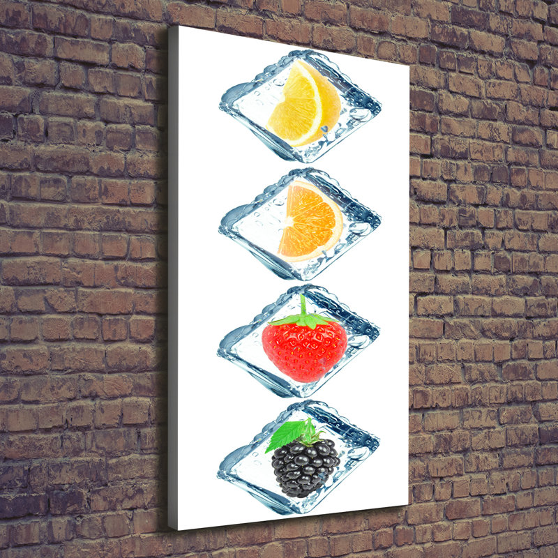 Fruit And Ice - Wrapped Canvas Print