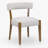 Mid-Century Modern Dining Chairs Beige Fabric Upholstered Wood Frame Kitchen Chairs-1541891202