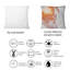 Coussin décoratif orange, blanc et gris marbré-799346646