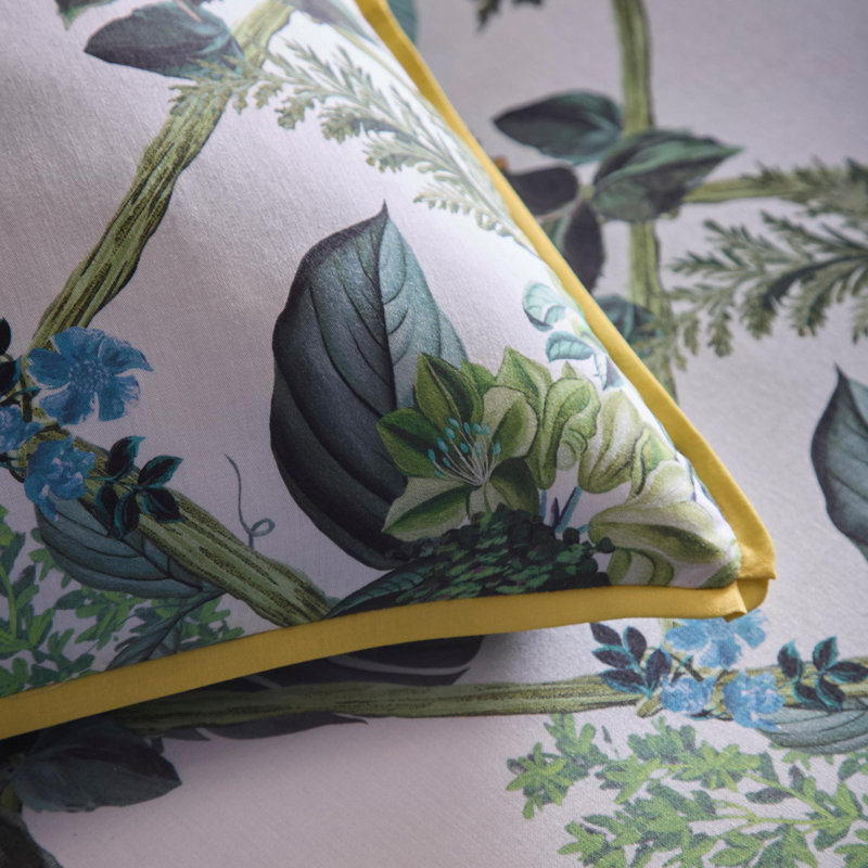 Laurence Llewelyn-Bowen Cotswold Fantasia Duvet Cover Set Green, King Duvet Cover + 2 Standard Pillowcases
