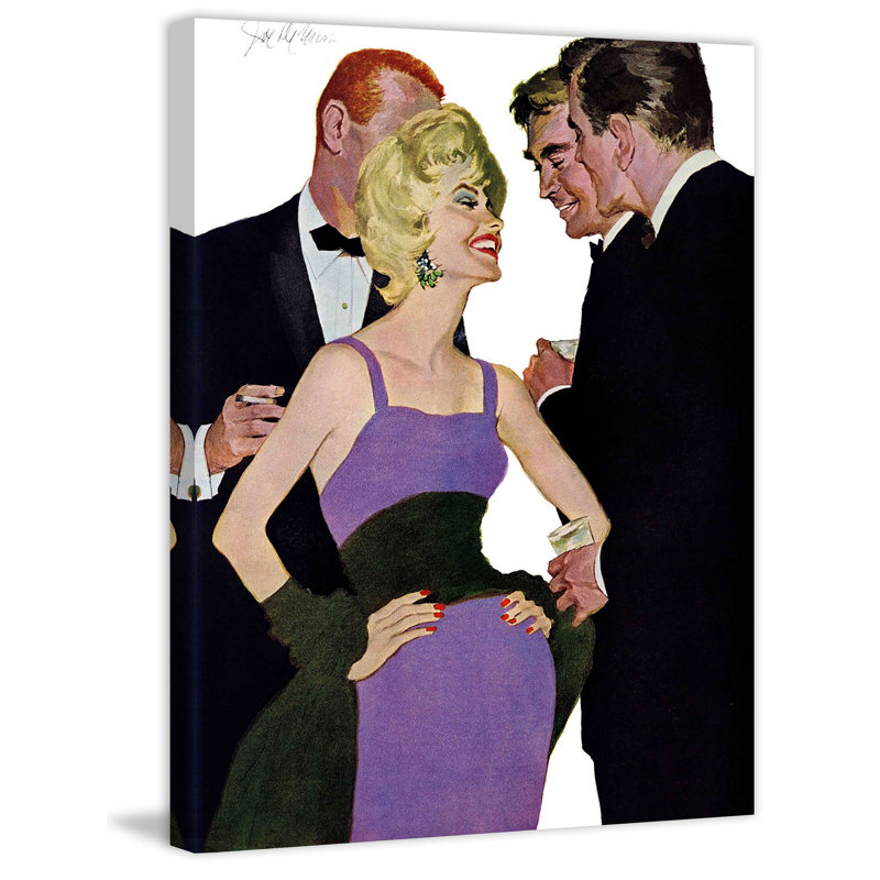 Reproduction d'art rétro sur toile tendue The Delectable Deceiver, 39" H x 30" W x 1.5" D
