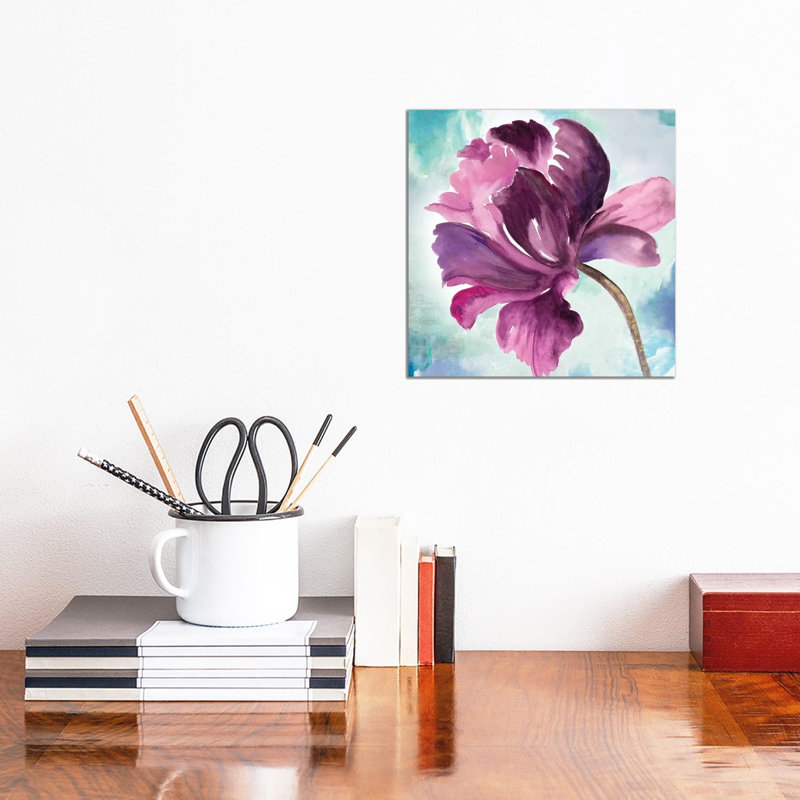 Tye Dye Floral II 1 Piece Wrapped Canvas Painting