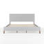 Lit plateforme tapissier avec tête de lit passepoilée Martha Stewart Britta-97967475-97967476