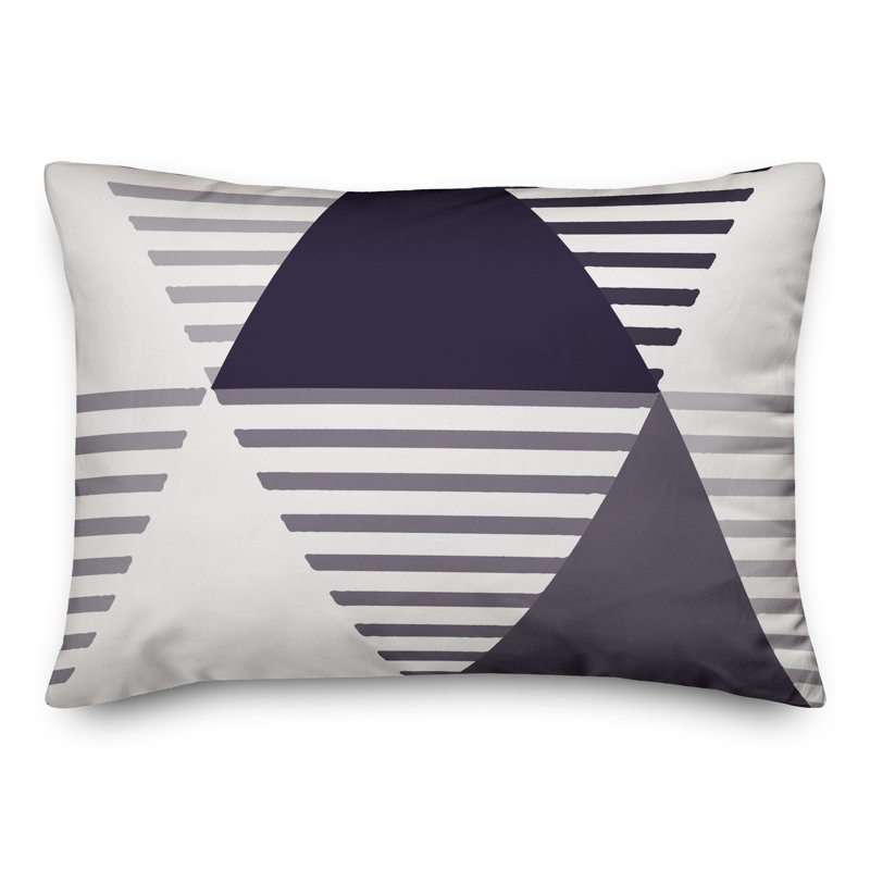  Coussin intérieur / extérieur géométrique, Bleu marine