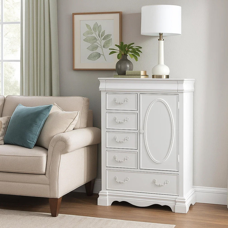 Commode à 1 porte et 6 tiroirs Brooke
