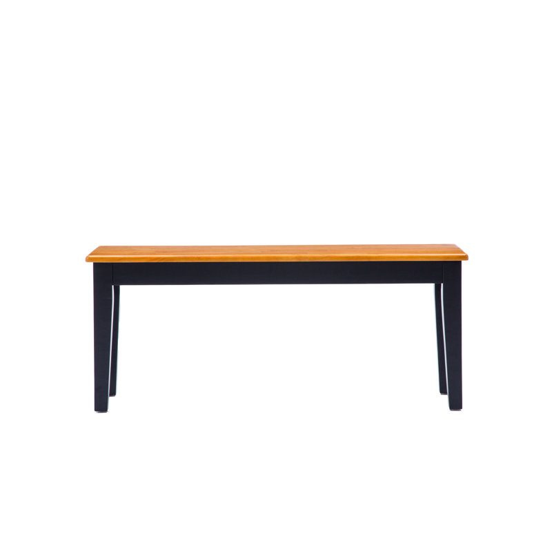 Banc en bois Weldy, Noir / chêne