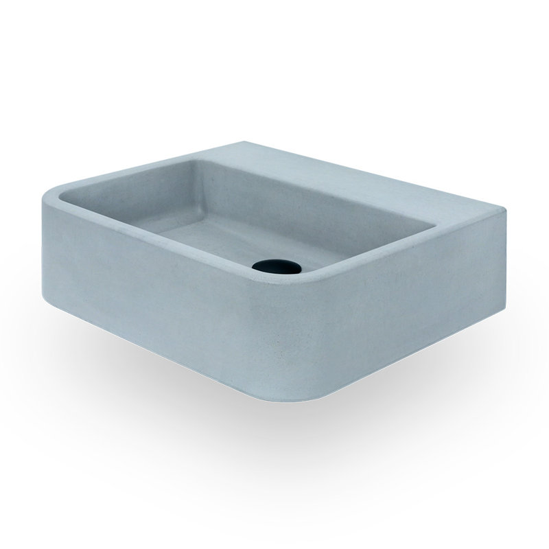 Newterra 22" Undermount/Wall/Vessel Bathroom Sink, Aqua, No Holes