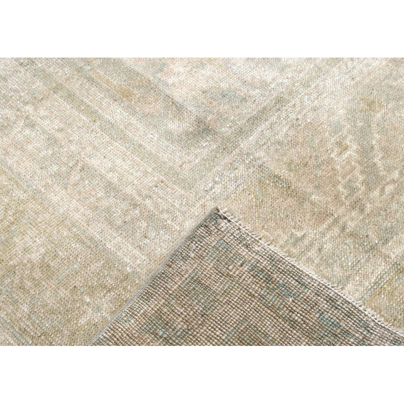 One-of-a-Kind Hand-Knotted 1960s 6'4" x 10'8" Wool Area Rug in Gray