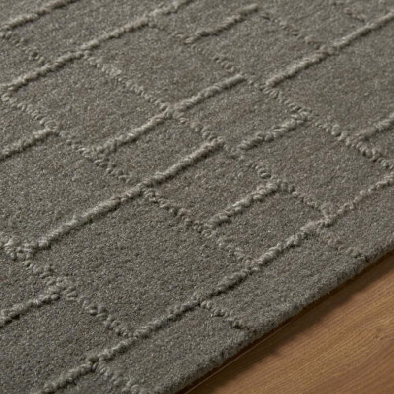 Matterhorn Handmade Area Rug, Charcoal/Slate/Graphite, Rectangle 2' x 3'