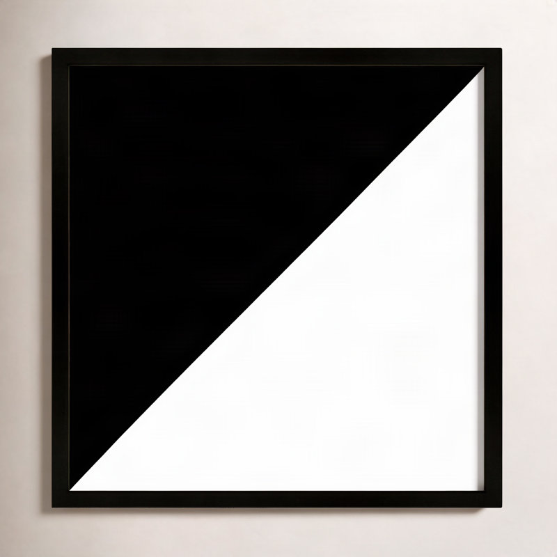Half Print, Black Framed, 30" H x 30" W