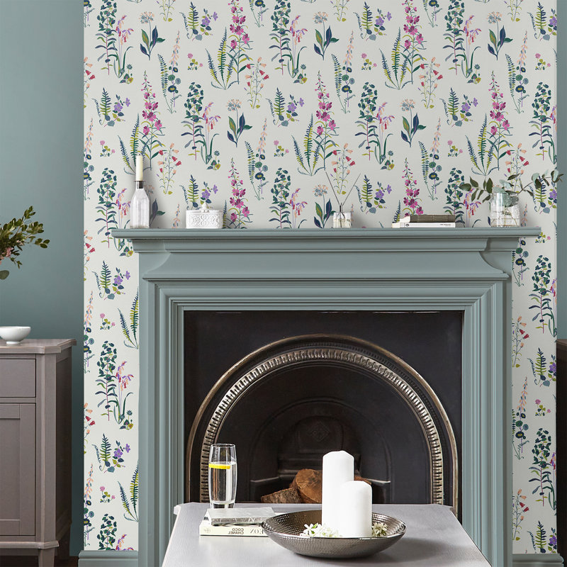 Laura Ashley Meadowvale, brins de papier peint violet